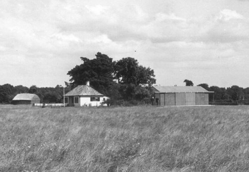 The bungalow in the north east corner of Hawksridge served as a club house, the first hangar, Hangar J, was constructed next to it facing south.