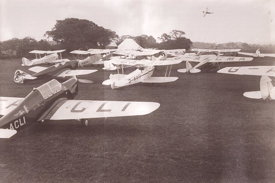 Visiting aircraft flocked to Hawksridge for the Jubilee Garden Party.