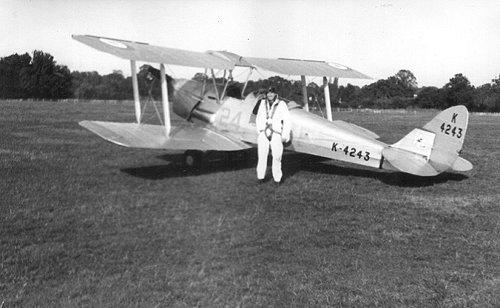 Air Vice Marshal Ronald Graham, then an Air Commodore, was a regular visitor to Hawksridge in the late 1930's, using the de Havilland dH.82a Tiger Moths of 24 (Communications) Squadron as seen here