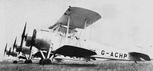 Three Airwork Avro Club Cadets at Heston. These aircraft began to be based at Denham in 1938 as Airwork expanded their training services for the RAF.