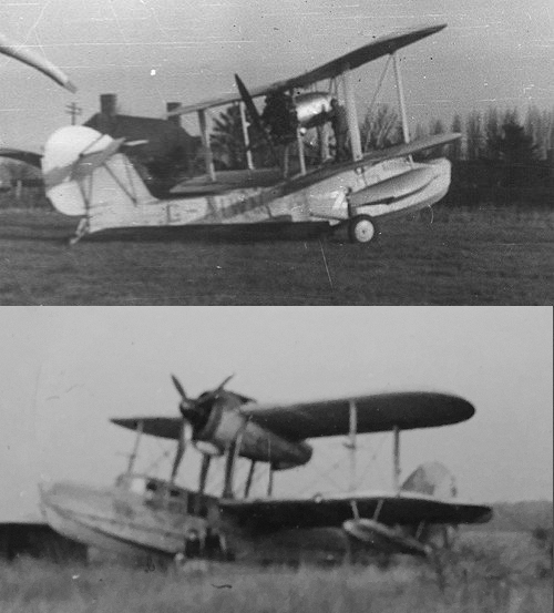 Two unusual amphibian visitors to Denham in 1947 were G-AIWU, a Supermarine Walrus that made a forced landing with engine trouble, and an unknown Supermarine Sea Otter.