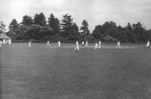 The pitch extended over the north east corner of the aerodrome, games continuing even during flying.