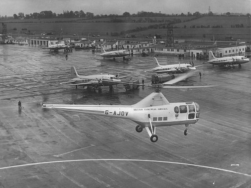 BEA offered flights from Denham to London's international airports, such as Northolt as seen here.