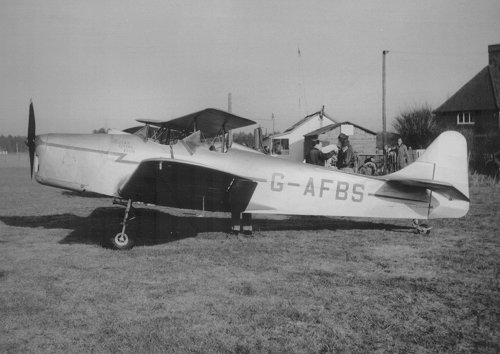 G-AFBS was to survive its time as a trainer and is now on exhibition in the Imperial War Museum at Duxford in RAF colours.