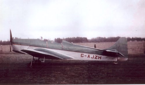 Miles M.14A Hawk Trainer III G-AJZH in a rare colour photograph after its 1955 repaint.