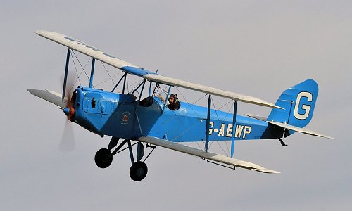 G-ABWP is still flying today, seen here at a Shuttleworth Air Show in 2017.