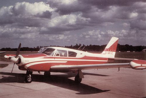 Piper PA-24 Comanche, G-ARIE, was the first aircraft purchased by Ken Gregory and his wife to begin Gregory Air Taxis at Denham. This was the first of what would become a sizeable fleet.