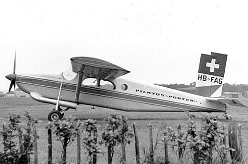 HB-FAG was the prototype Pilatus PC-6/350 operated at Denham by Gregory Air Taxis on behalf of the manufacturer's British subsidiary, Air Porter Ltd.