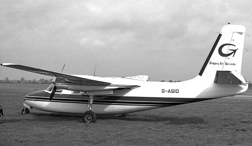March 1965 saw Air Gregory acquire G-ASIO, an Aero Commander 500A.