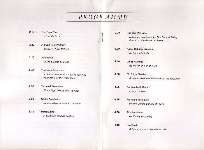 The programme for the 1967 GAPAN Air Display.