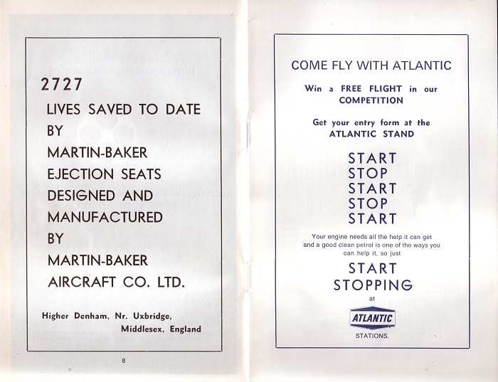 The programme for the 1970 Denham Air Pageant.