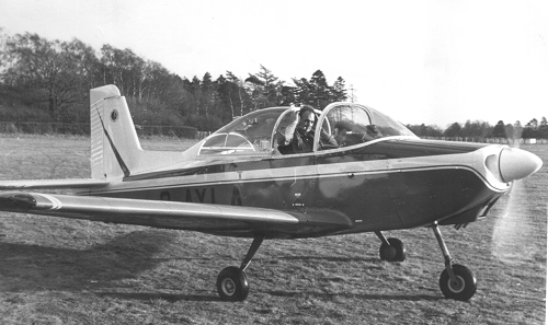 One of the new types demonstrated at the 1970 air show was the Glos-Air Airtourer Series 115, which performed an aerobatic display and was in the static park to attract customers for the manufacturer. This particular aircraft, G-AYLA, was seen at Denham on a later visit to the aerodrome in November 1970.