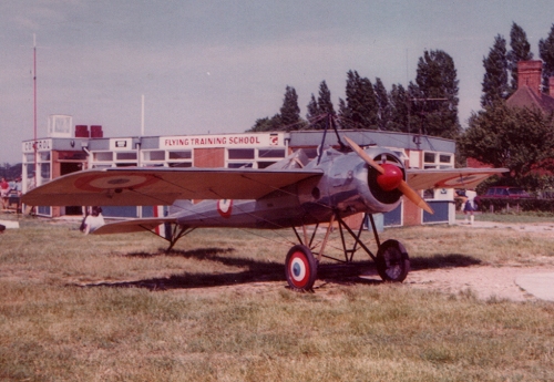 Doug Bianchi of Personal Plane Services at Booker brought this replica of a Morane Saulnier N First World War monoplane fighter, G-AWBU, to the display.