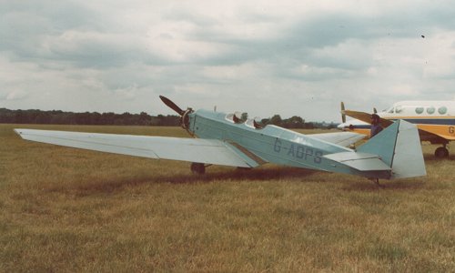 The GAPAN air shows always attracted rare visitors and the 1975 display was no exception with such aircraft as this rare BA Swallow II of 1935.