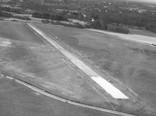 The new hardened runway at Denham began construction in January and followed the line of the existing 07/25 grass runway.