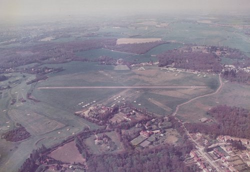 The completed hard runway photographed in August 1977.
