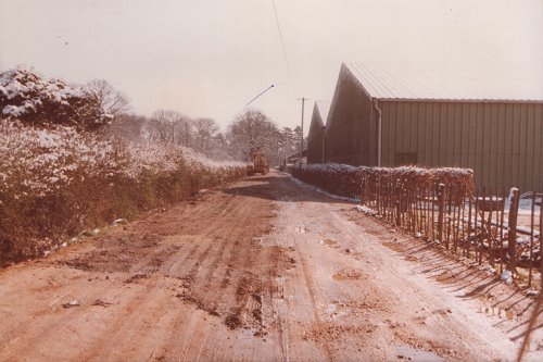 With the work complete, the gravel surface of Hangar Road was restored.