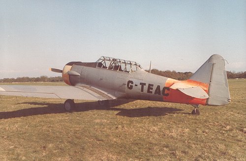 This North American AT-6C Harvard Mk II was owned by Trans Europe Air Charter Ltd and flown by Mr Charlton on several visits to Denham in 1980.