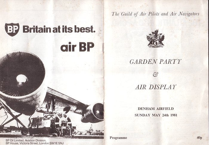 The programme for the 1981 Denham Garden Party and Air Display.