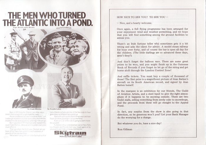 The programme for the 1981 Denham Garden Party and Air Display.
