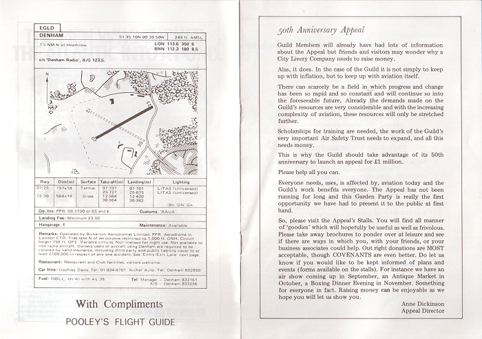 The programme for the 1981 Denham Garden Party and Air Display.