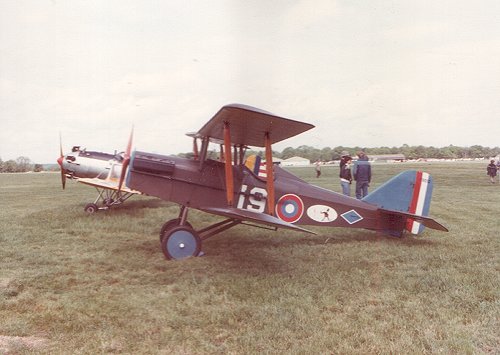 Several Royal Aircraft Factory SE.5as operated from Denham during the First World War, a fact commemorated by the appearance of this scale replica at the 1981 display.