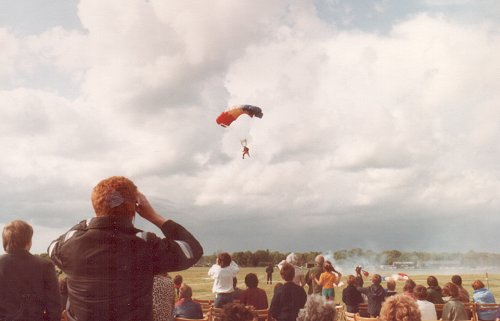 The Army's Red Devils Parachute Display Team made a precision drop right in front of the large crowd.