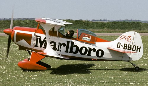 Taxying out at Denham, Phillip Meeson in his Pitts Special prepares for another display.