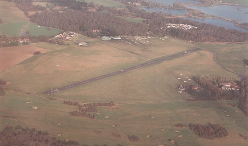 A view of Denham Aerodrome in 1983 from the South West.