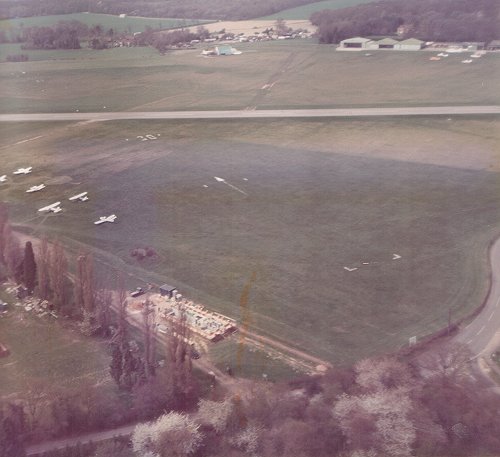 The Air Training Corps Squadron building under construction in the south eastern corner of the aerodrome in the spring of 1985.