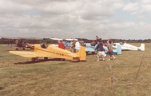 The Druine Turbulent team from the Tiger Club performed a formation aerobatic display.
