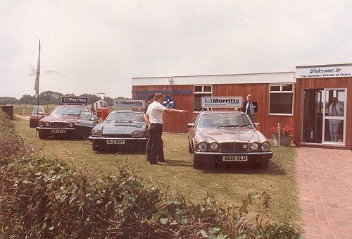 Local Jaguar dealer Merritts displayed a range of Jaguar cars at the Denham School of Flying.