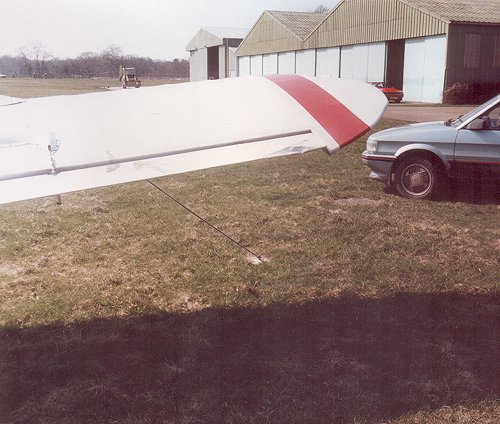 This Pawnee was damaged after vandals cut the tie down ropes and it was blown into a hangar.