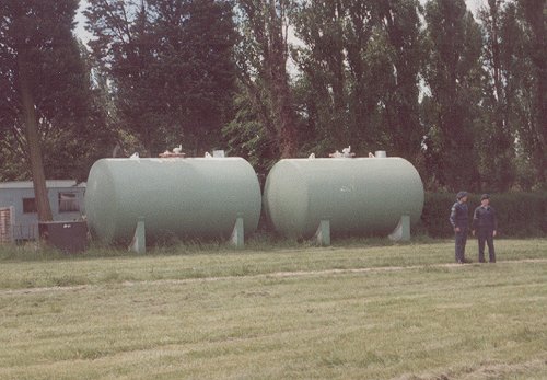 These two Jet A-1 tanks were brought from European Helicopters site in Stockley Park early in 1987.