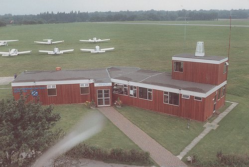 This unusual view of the tower was taken from the scaffolding at Biggles.