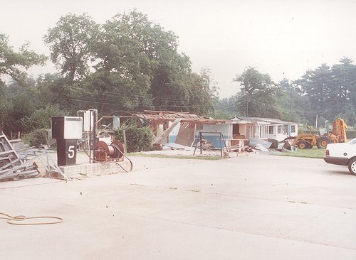 With the Nissen hut almost down, work started on the pavillion.
