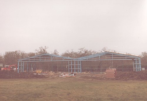 With the frame completed the size of the new hangar could be seen.