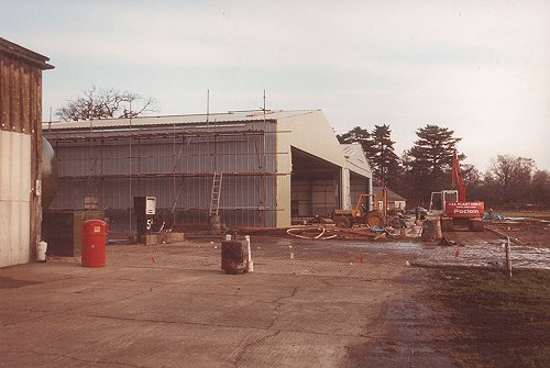By October, the structure and its cladding were mostly completed.