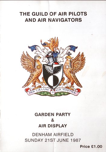 The programme for the 1987 GAPAN garden party and air display.