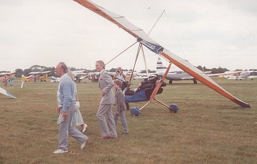 The new Master of the Guild, Robert Pooley, arrived by microlight and was later to depart by hot air balloon.