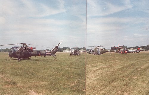 The Army Air Corps attended in force, bringing their vintage Scout and Sioux helicopters along with the current Lynx and Gazelle.