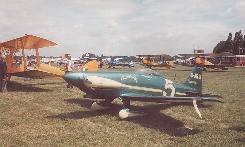 The LeVier Cosmic Wind was intended as a Formula 1 racing aircraft, but was also an excellent aerobatic machine, as Pete Kynsey proved during the display.