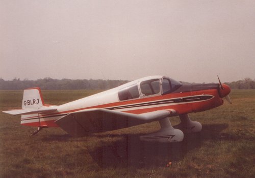 Mike Hallam's Jodel D1051, G-BLRJ, at Denham in 1988.