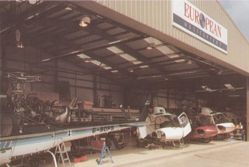 The success of European Helicopters meant that space quickly became at a premium even inside the new hangar.