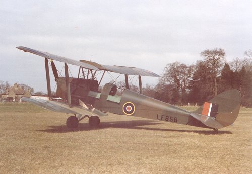 Barrie Bayes owned what appears to be a Tiger Moth but is not. It is in fact a de Havilland dH.82B Queen Bee, a very rare remote control aerial target version of the beloved trainer. This aircraft, registered G-BLUZ, is still flying today in the hands of the appropriately named Bee Keepers Group.