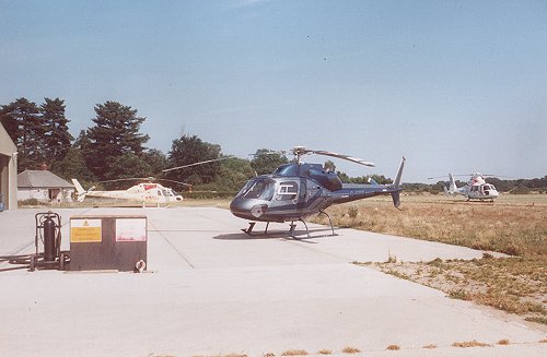 European Helicopters was very successful by 1989, with regular customers such as the London Air Ambulance seen here with two Squirrel types. The company needed more space to maintain these complex aircraft.