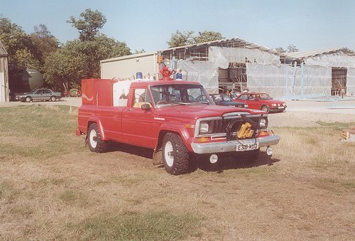 The Jeep fire vehicle, though well equipped, proved too heavy for the aerodrome.