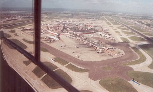 Looking west across Heathrow airport.