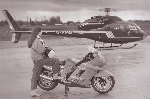 Lord Lichfield captured advertising images for Kawasaki motorcyles at Denham in 1990.