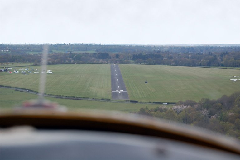 This photo was taken from an aircraft on final for 24.